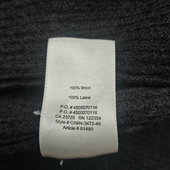 Aritzia WILFRED Gray Sleeveless Open Sweater Cardigan Vest Long Line 100% Wool - Picture 14 of 16